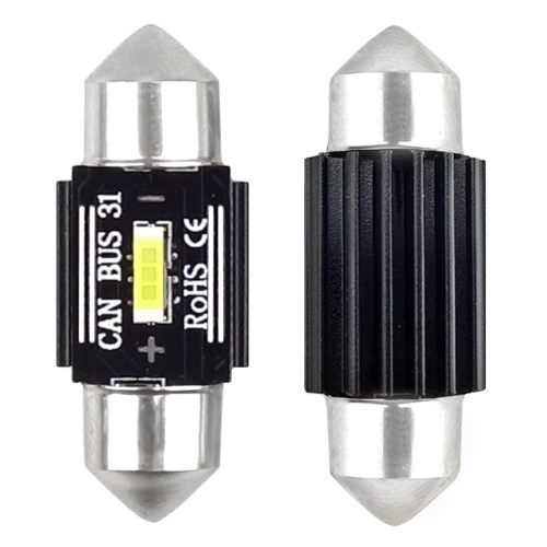 AMIO CANBUS 1860 1SMD ultrafényes Festoon C3W / C5W / C10W 31mm fehér 12V/24V led izzó