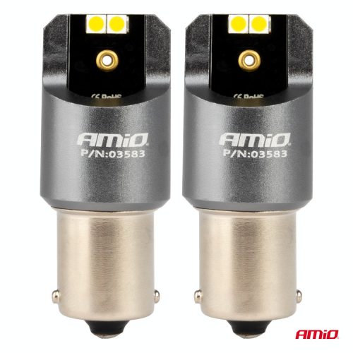 AMIO CANBUS PRO series BA15S P21W 4x3030 SMD fehér 12/24V led izzó