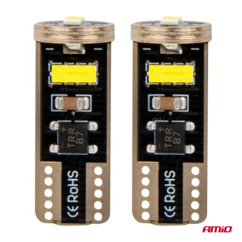 AMIO CANBUS T10e W5W 3x2055 SMD fehér 12V/24V led izzó